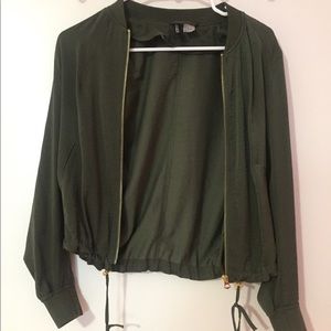 H&M Olive Bomber Jacket